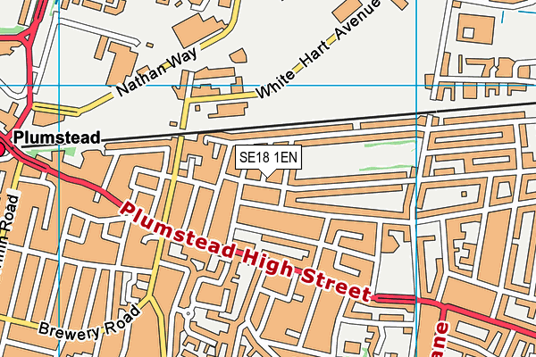 SE18 1EN map - OS VectorMap District (Ordnance Survey) SE18 1EN map - OS VectorMap District (Ordnance Survey)