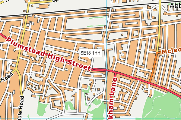 SE18 1HH map - OS VectorMap District (Ordnance Survey) SE18 1HH map - OS VectorMap District (Ordnance Survey)