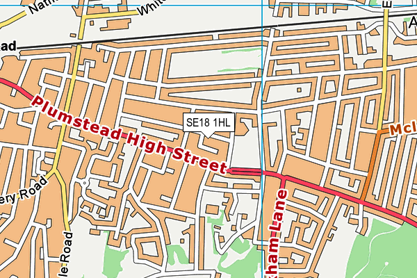 SE18 1HL map - OS VectorMap District (Ordnance Survey) SE18 1HL map - OS VectorMap District (Ordnance Survey)