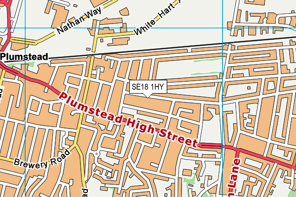 SE18 1HY map - OS VectorMap District (Ordnance Survey) SE18 1HY map - OS VectorMap District (Ordnance Survey)