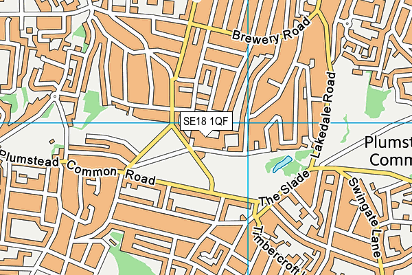 SE18 1QF map - OS VectorMap District (Ordnance Survey) SE18 1QF map - OS VectorMap District (Ordnance Survey)