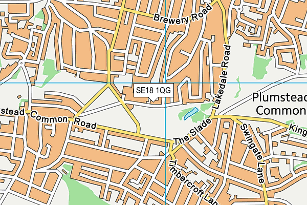 SE18 1QG map - OS VectorMap District (Ordnance Survey) SE18 1QG map - OS VectorMap District (Ordnance Survey)