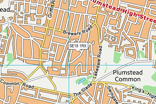 SE18 1RX map - OS VectorMap District (Ordnance Survey) SE18 1RX map - OS VectorMap District (Ordnance Survey)