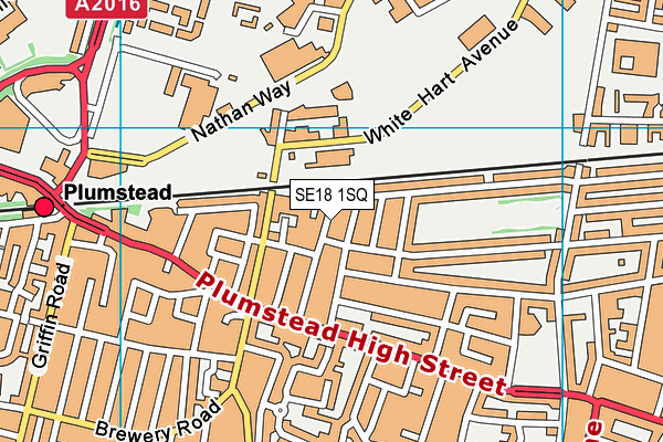 SE18 1SQ map - OS VectorMap District (Ordnance Survey) SE18 1SQ map - OS VectorMap District (Ordnance Survey)