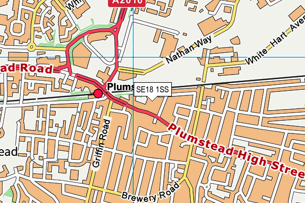 SE18 1SS map - OS VectorMap District (Ordnance Survey) SE18 1SS map - OS VectorMap District (Ordnance Survey)
