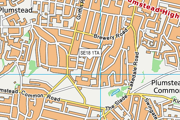 SE18 1TA map - OS VectorMap District (Ordnance Survey) SE18 1TA map - OS VectorMap District (Ordnance Survey)
