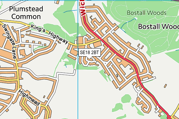 SE18 2BT map - OS VectorMap District (Ordnance Survey) SE18 2BT map - OS VectorMap District (Ordnance Survey)