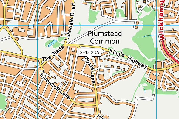 SE18 2DA map - OS VectorMap District (Ordnance Survey) SE18 2DA map - OS VectorMap District (Ordnance Survey)
