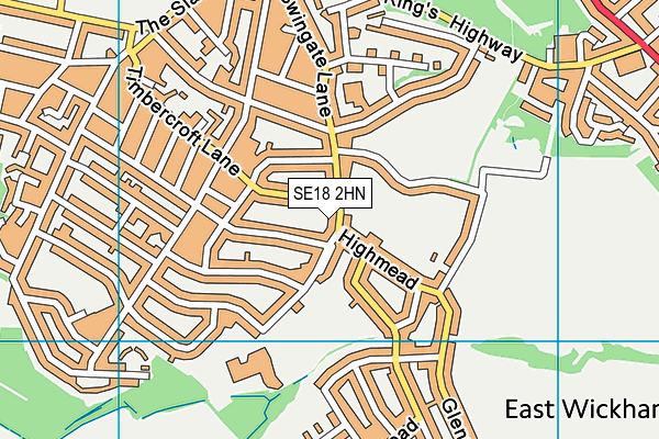 SE18 2HN map - OS VectorMap District (Ordnance Survey) SE18 2HN map - OS VectorMap District (Ordnance Survey)