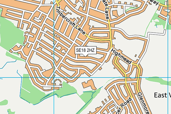 SE18 2HZ map - OS VectorMap District (Ordnance Survey) SE18 2HZ map - OS VectorMap District (Ordnance Survey)