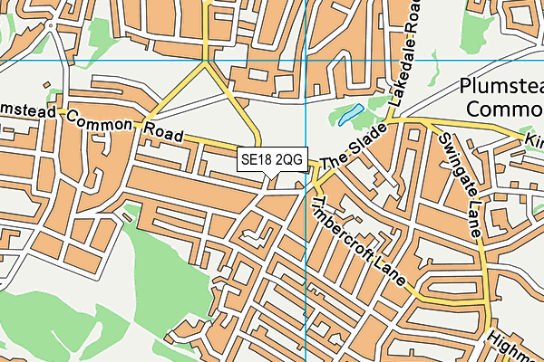 SE18 2QG map - OS VectorMap District (Ordnance Survey) SE18 2QG map - OS VectorMap District (Ordnance Survey)