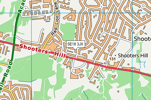 SE18 3JX map - OS VectorMap District (Ordnance Survey) SE18 3JX map - OS VectorMap District (Ordnance Survey)