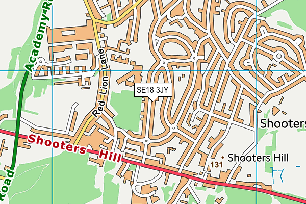 SE18 3JY map - OS VectorMap District (Ordnance Survey) SE18 3JY map - OS VectorMap District (Ordnance Survey)