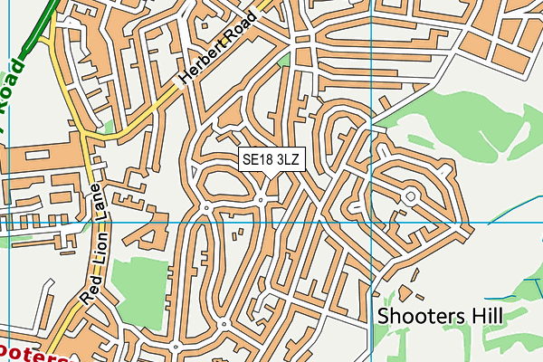 SE18 3LZ map - OS VectorMap District (Ordnance Survey) SE18 3LZ map - OS VectorMap District (Ordnance Survey)