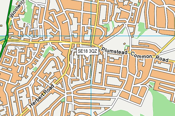 SE18 3QZ map - OS VectorMap District (Ordnance Survey) SE18 3QZ map - OS VectorMap District (Ordnance Survey)