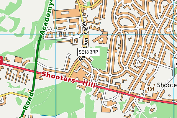 SE18 3RP map - OS VectorMap District (Ordnance Survey)
