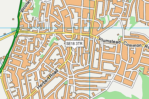 SE18 3TR map - OS VectorMap District (Ordnance Survey) SE18 3TR map - OS VectorMap District (Ordnance Survey)