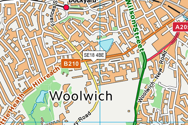 SE18 4BE map - OS VectorMap District (Ordnance Survey) SE18 4BE map - OS VectorMap District (Ordnance Survey)