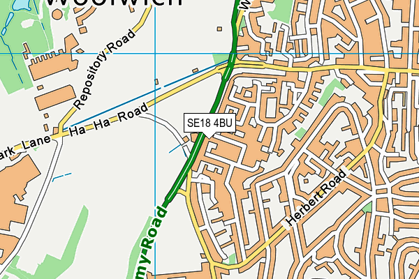 SE18 4BU map - OS VectorMap District (Ordnance Survey) SE18 4BU map - OS VectorMap District (Ordnance Survey)