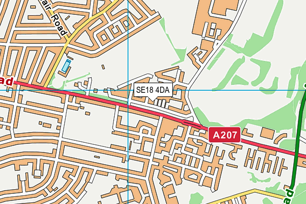 SE18 4DA map - OS VectorMap District (Ordnance Survey) SE18 4DA map - OS VectorMap District (Ordnance Survey)