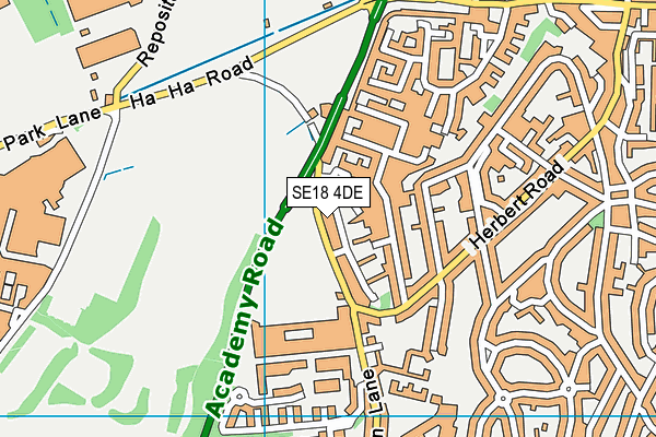 SE18 4DE map - OS VectorMap District (Ordnance Survey) SE18 4DE map - OS VectorMap District (Ordnance Survey)