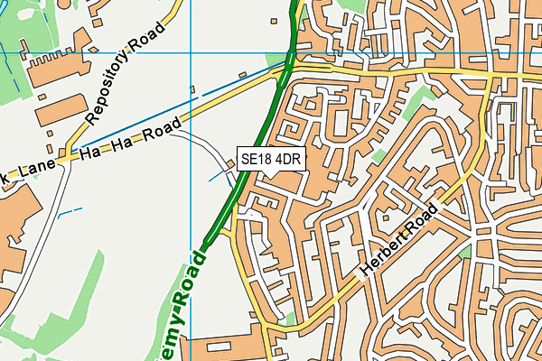 SE18 4DR map - OS VectorMap District (Ordnance Survey) SE18 4DR map - OS VectorMap District (Ordnance Survey)