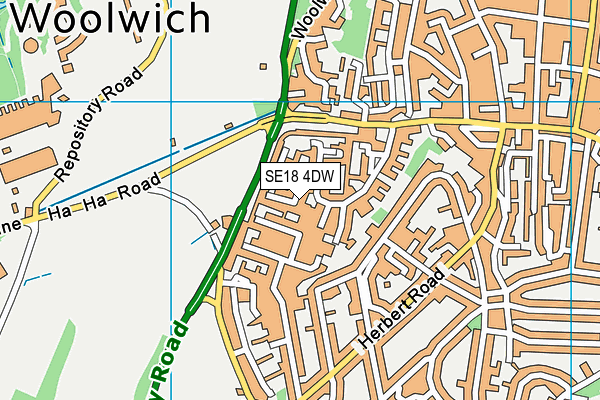 SE18 4DW map - OS VectorMap District (Ordnance Survey) SE18 4DW map - OS VectorMap District (Ordnance Survey)