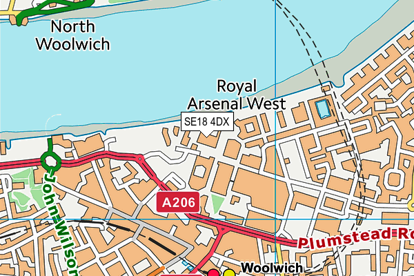 SE18 4DX map - OS VectorMap District (Ordnance Survey) SE18 4DX map - OS VectorMap District (Ordnance Survey)