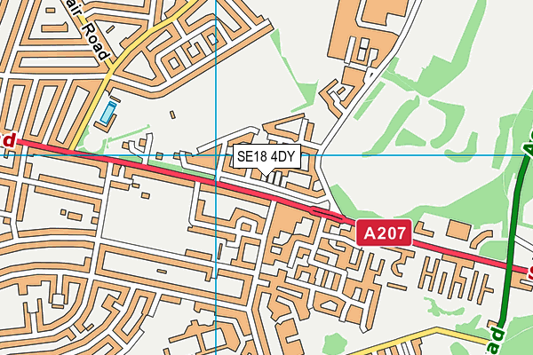 SE18 4DY map - OS VectorMap District (Ordnance Survey) SE18 4DY map - OS VectorMap District (Ordnance Survey)