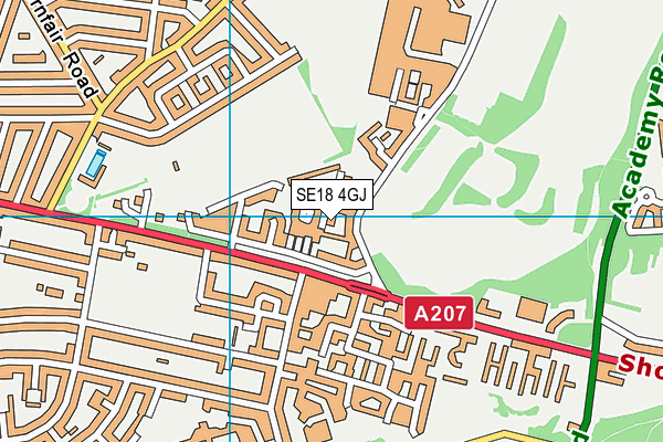 SE18 4GJ map - OS VectorMap District (Ordnance Survey) SE18 4GJ map - OS VectorMap District (Ordnance Survey)