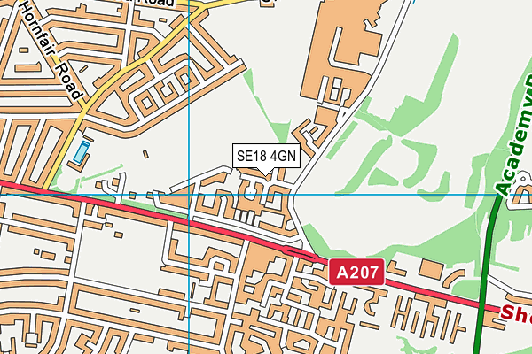 SE18 4GN map - OS VectorMap District (Ordnance Survey) SE18 4GN map - OS VectorMap District (Ordnance Survey)