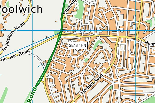 SE18 4HN map - OS VectorMap District (Ordnance Survey) SE18 4HN map - OS VectorMap District (Ordnance Survey)
