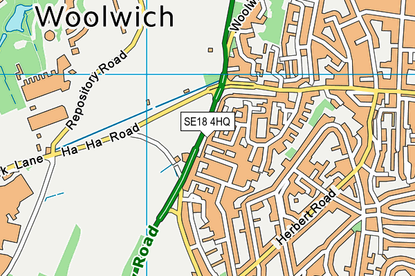 SE18 4HQ map - OS VectorMap District (Ordnance Survey) SE18 4HQ map - OS VectorMap District (Ordnance Survey)