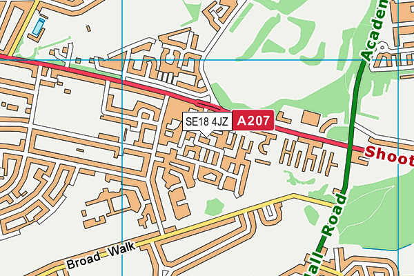 SE18 4JZ map - OS VectorMap District (Ordnance Survey) SE18 4JZ map - OS VectorMap District (Ordnance Survey)