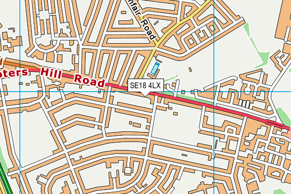 SE18 4LX map - OS VectorMap District (Ordnance Survey) SE18 4LX map - OS VectorMap District (Ordnance Survey)