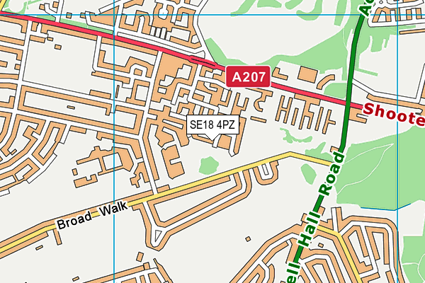 SE18 4PZ map - OS VectorMap District (Ordnance Survey) SE18 4PZ map - OS VectorMap District (Ordnance Survey)