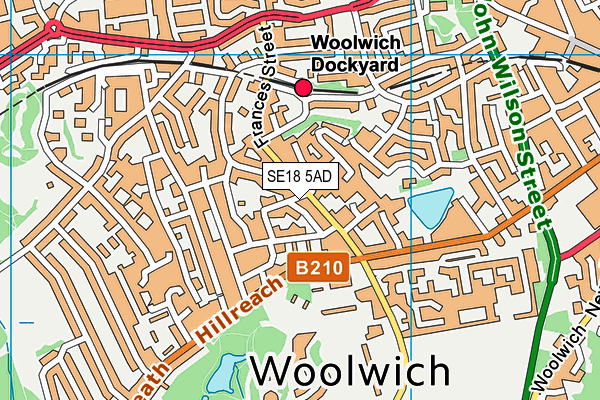 SE18 5AD map - OS VectorMap District (Ordnance Survey) SE18 5AD map - OS VectorMap District (Ordnance Survey)