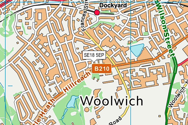 SE18 5EP map - OS VectorMap District (Ordnance Survey) SE18 5EP map - OS VectorMap District (Ordnance Survey)