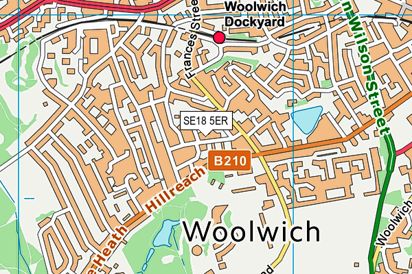 SE18 5ER map - OS VectorMap District (Ordnance Survey) SE18 5ER map - OS VectorMap District (Ordnance Survey)