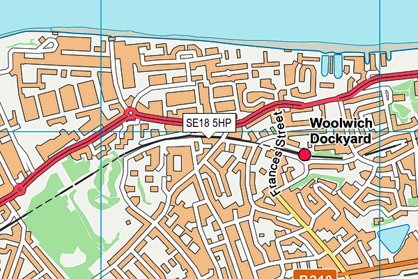SE18 5HP map - OS VectorMap District (Ordnance Survey) SE18 5HP map - OS VectorMap District (Ordnance Survey)