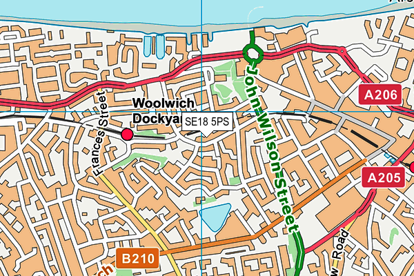 SE18 5PS map - OS VectorMap District (Ordnance Survey) SE18 5PS map - OS VectorMap District (Ordnance Survey)