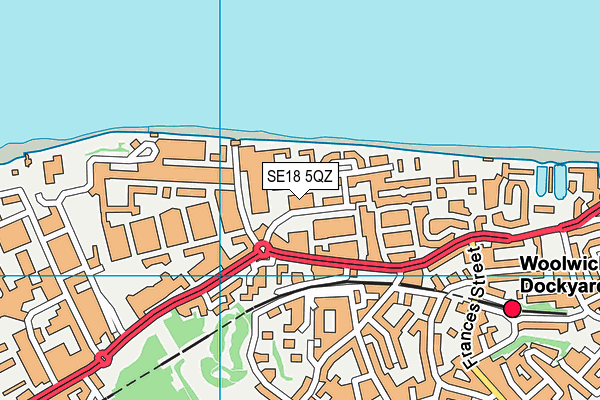 SE18 5QZ map - OS VectorMap District (Ordnance Survey) SE18 5QZ map - OS VectorMap District (Ordnance Survey)