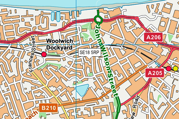 SE18 5RP map - OS VectorMap District (Ordnance Survey) SE18 5RP map - OS VectorMap District (Ordnance Survey)