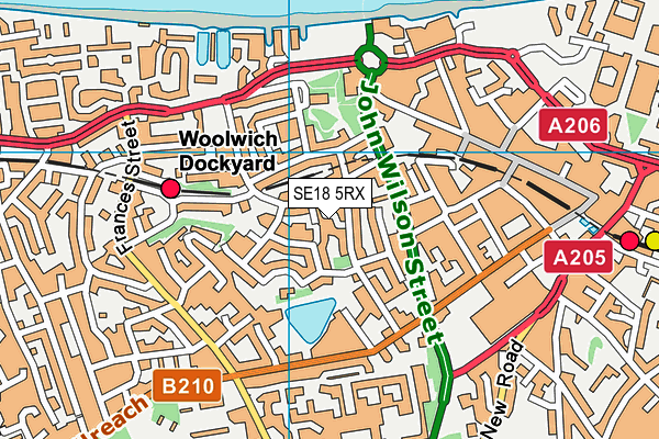 SE18 5RX map - OS VectorMap District (Ordnance Survey) SE18 5RX map - OS VectorMap District (Ordnance Survey)