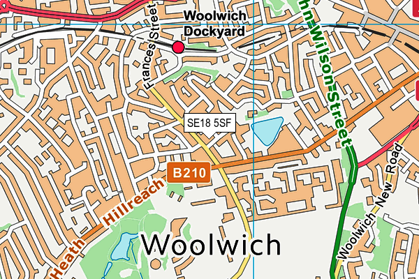 SE18 5SF map - OS VectorMap District (Ordnance Survey) SE18 5SF map - OS VectorMap District (Ordnance Survey)
