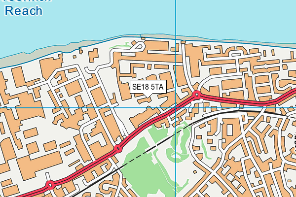 SE18 5TA map - OS VectorMap District (Ordnance Survey) SE18 5TA map - OS VectorMap District (Ordnance Survey)