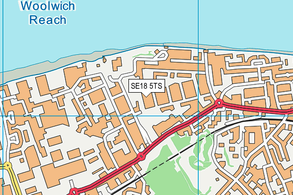 SE18 5TS map - OS VectorMap District (Ordnance Survey) SE18 5TS map - OS VectorMap District (Ordnance Survey)