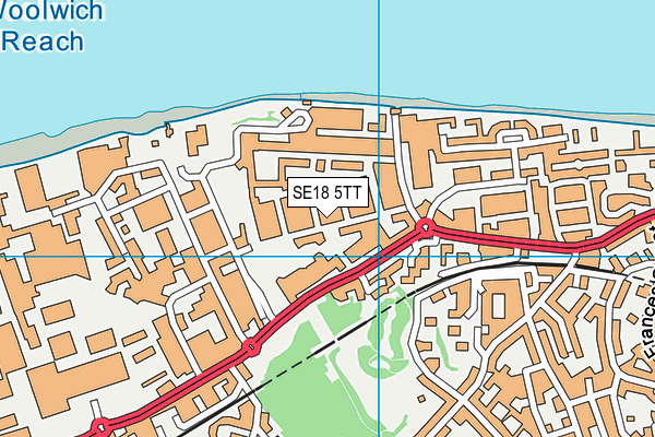 SE18 5TT map - OS VectorMap District (Ordnance Survey) SE18 5TT map - OS VectorMap District (Ordnance Survey)