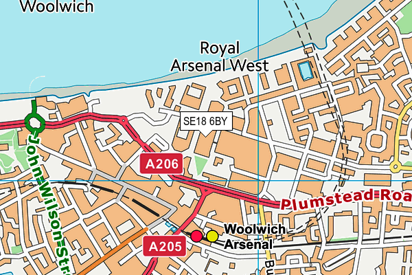 SE18 6BY map - OS VectorMap District (Ordnance Survey) SE18 6BY map - OS VectorMap District (Ordnance Survey)