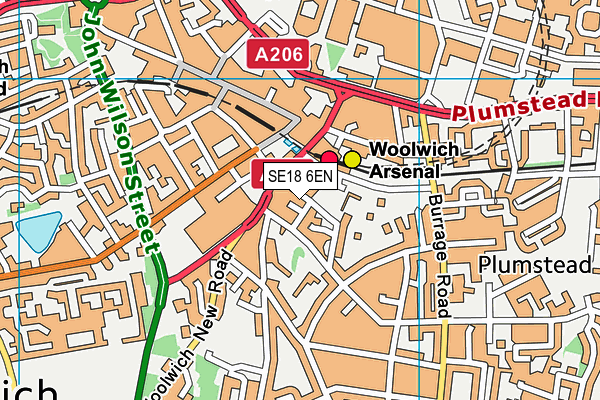 SE18 6EN map - OS VectorMap District (Ordnance Survey) SE18 6EN map - OS VectorMap District (Ordnance Survey)